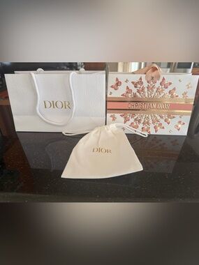 Dior Cream and Pink Butterfly Ribbon Gift Set